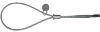 Câble de levage en acier zingué avec collerette réglable M12 (0.5 T)